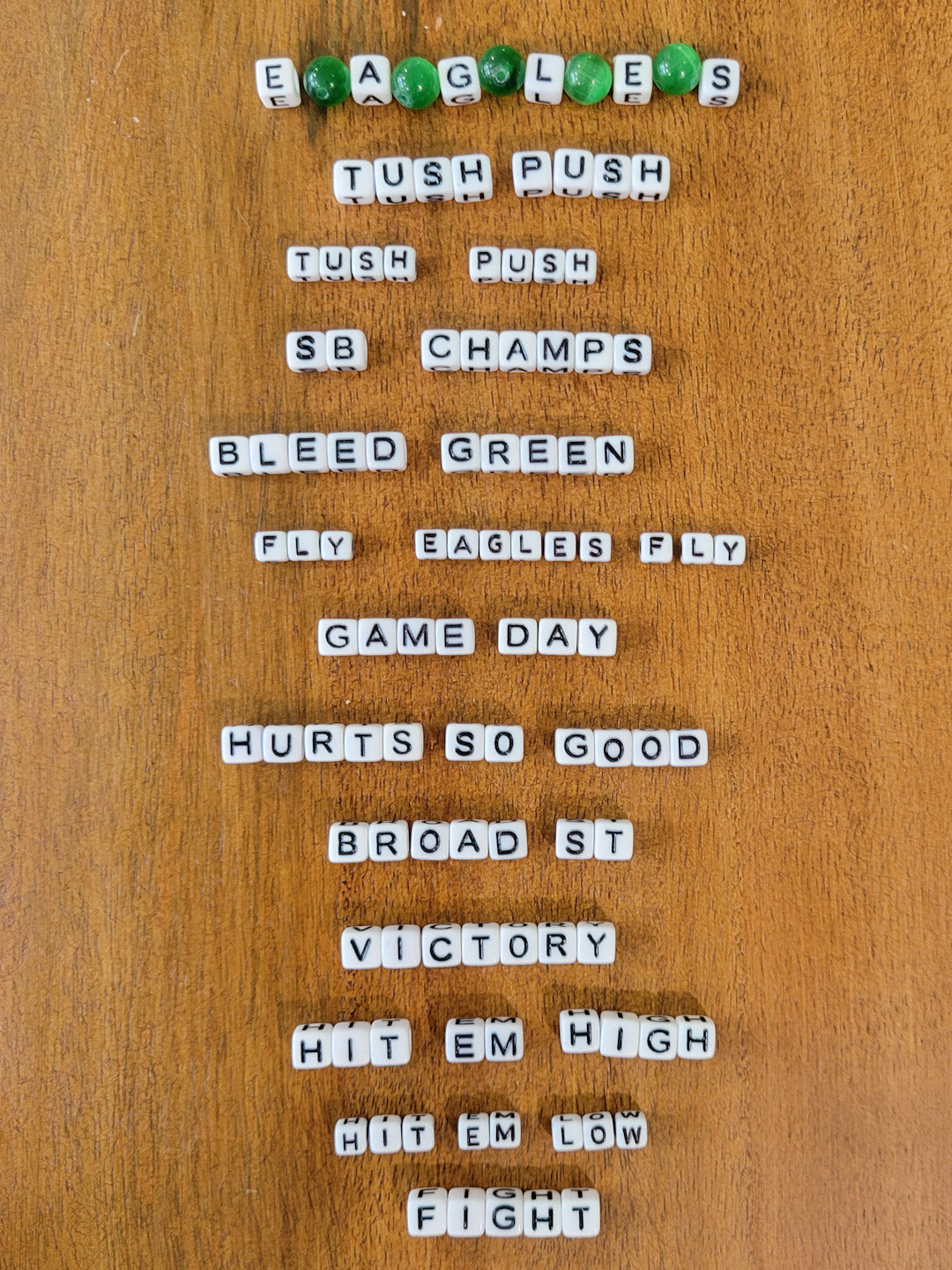 Eagles Words Options Board