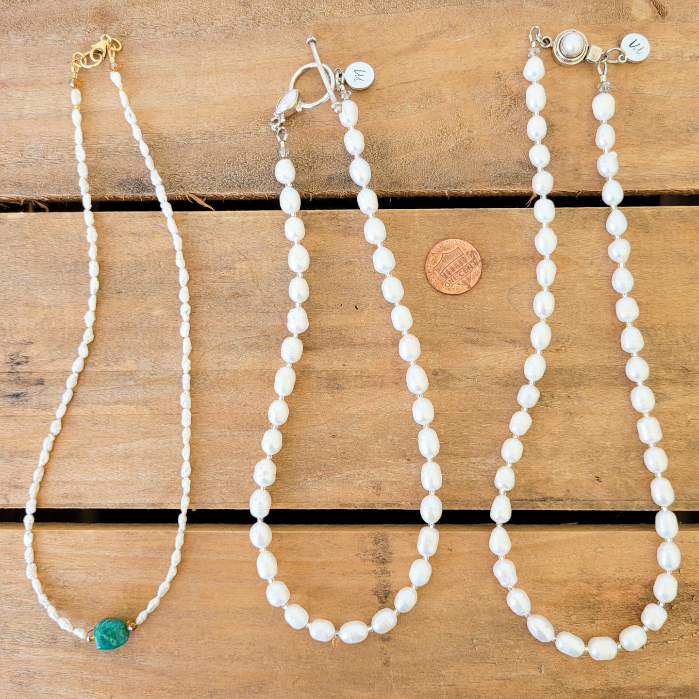 3 freshwater pearl necklaces by Marinella
