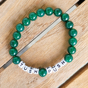 Dk. Green Eagles TUSH PUSH bead stretch bracelet 8mm 10mm