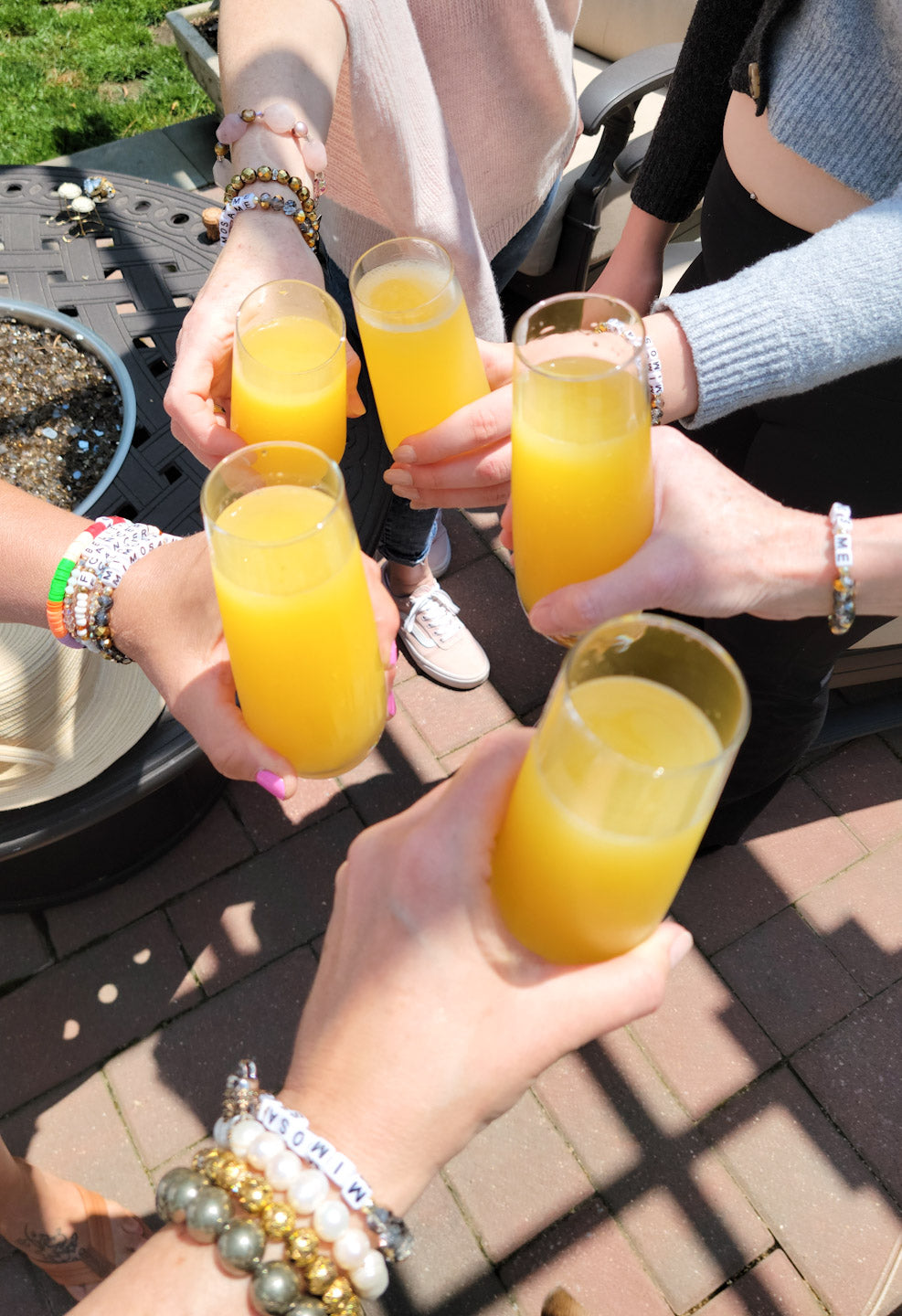 MIMOSA ME Message Stretch bracelets gold silver crystals