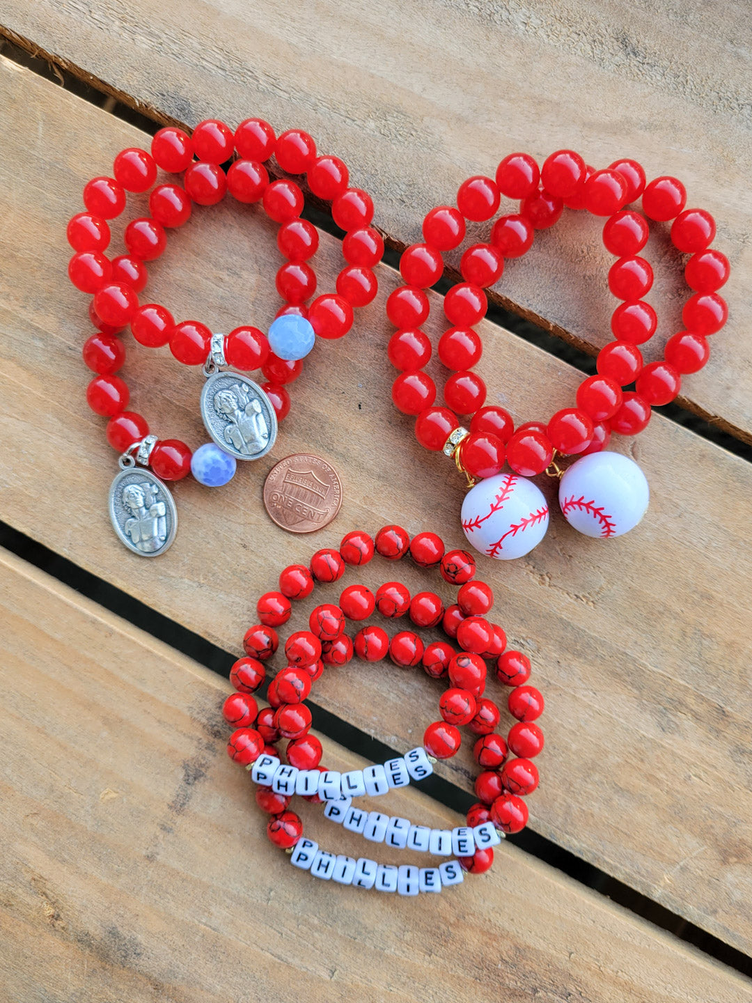 Batter Up - Agate Baseball Charms