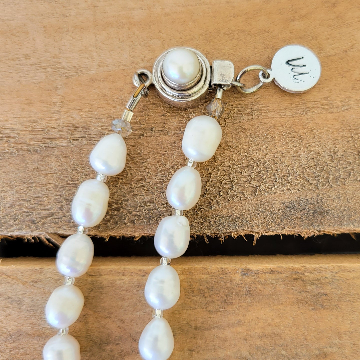 Mia - Freshwater Pearls Sterling Silver Pearl Clasp