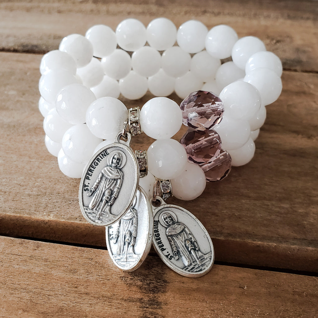 Blessed st peregrine bracelet sale