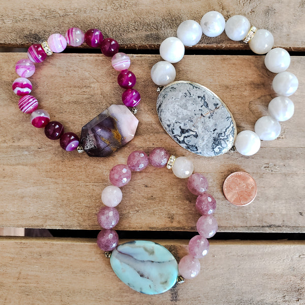 large millimeter gold plate edged druzy gemstone slabs 12mm bead bracelets