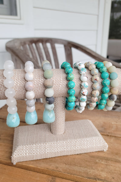 10mm beads gemstone stretch bracelets